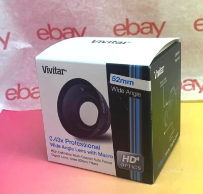  0.43x WIDE ANGLE LENS MACRO 52mm- NIKON FUJI 0.45X - Image 1 of 4