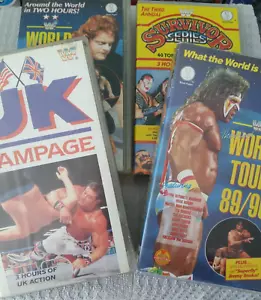 WWF WWE VHS Tape Bundle | Survivor Series | UK Rampage | World Tour 89/90 & 91 - Picture 1 of 7