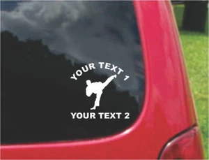 Juego de calcomanías Tae Kwon Do con texto personalizado GRATUITO 20 colores para elegir - Imagen 1 de 2