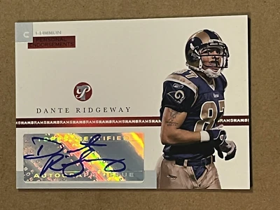 2005 TOPPS PRISTINE PERSONAL ENDORSEMENTS  DANTE RIDGEWAY RAMS #PEC-DR 0482/1500 - Image 1 of 2