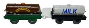 Trackmaster Thomas Friends Train Tank Engine Chocolate Syrup & Milk Tanker Car - Picture 1 of 9