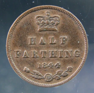 Great Britain, Half Farthing, 1844 coin,#3 - Picture 1 of 2