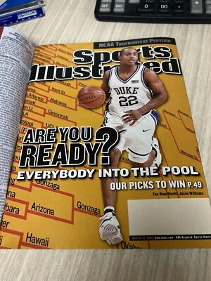 Sports Illustrated 18 марта 2002 без этикетки Джейсон Уильямс Duke баскетбол  - Изображение 1 из 2