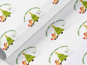 Personalised Christmas wrapping paper, gift wrap, any name, any wording - Picture 1 of 8