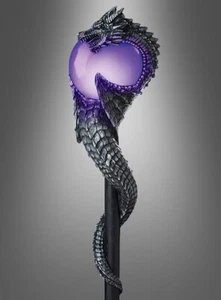 Zauberer Stab mit Licht & Drachen zum Fantasy Kostüm oder Magier Cosplay 165 cm - Bild 1 von 2