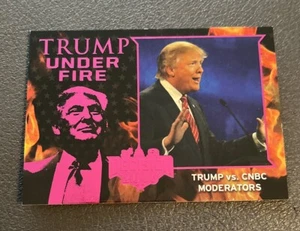 DONALD TRUMP UNDER FIRE DECISION 2016 Card Pink TUF6 Trump VS CNBC - Picture 1 of 2