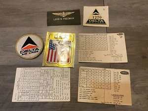VTG Delta Sticker Patch and Pilot Speed Cards Airlines - Picture 1 of 7