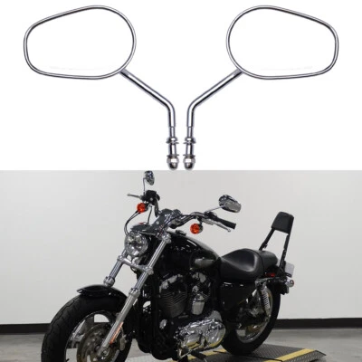 Espejo retrovisor cónico de motocicleta 2 piezas para Harley Davidson Sportster 1200 personalizado XL1200C Foto 1 de 4
