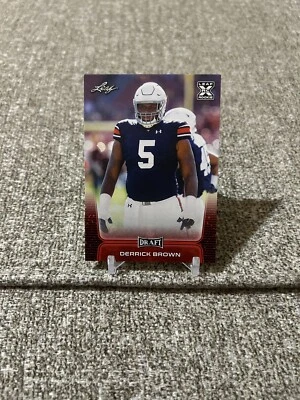 2020 Leaf Draft RED #28 Derrick Brown ROOKIE CARD RC - Image 1 of 2