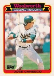 1989 Topps Woolworth Baseball Highlights Baseball 1 Jose Canseco MVP