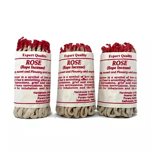 Lamatar1 Rose Incense Set Of 3 Home Fragrance Burning Gently With A Natural Wick - Picture 1 of 20