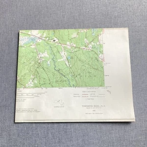 Townsend Massachusetts NH Quadrangle Vintage Topographic Topo Map 1965 USGS - Picture 1 of 4