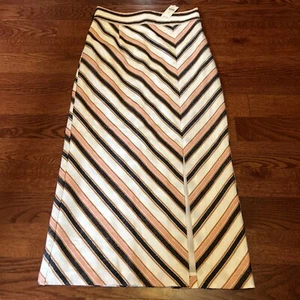 New Hutch Anthropologie Striped Lined Long Skirt Women's Size 4 - Picture 1 of 10