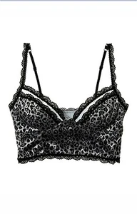 New $48 Intimately Free People Keep The Change Bra Pale Blue (Silver/Black) - Bild 1 von 3