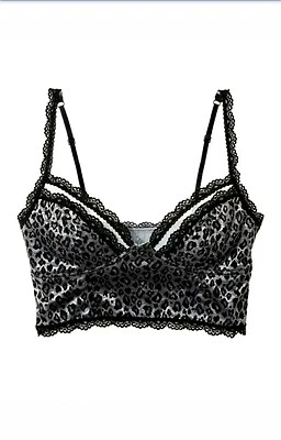 Nuevo Sujetador $48 Intimately Free People Keep The Change Azul Pálido (Plateado/Negro) Foto 1 de 3