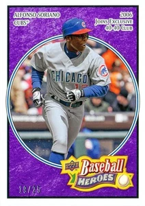 2008 Upper Deck Baseball Heroes #36 Alfonso Soriano - Purple Parallel SP #19/25 - Bild 1 von 2