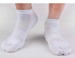 6Pair Men Low Cut Five Finger Toe Casual Breathe Sport Combed Cotton Ankle Socks - Picture 1 of 13