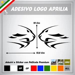 2 Adesivi Vinile Sticker APRILIA LEONE PANTERA auto moto casco prespaziato  - Foto 1 di 1