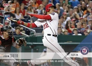2018 TOPPS NOW #351 JUAN SOTO RC FIRST TEEN TO HIT CLEANUP SINCE 1970 - Picture 1 of 1