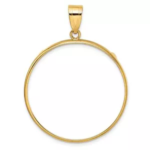 1967-Jetzt 1 Unze Krügerrand Zinken Set schlichte polierte Münzlünette in 14k Gold - Bild 1 von 7