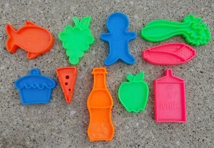 Juguete de plástico vintage Mattel TUFF STUFF 1972 jugar comida picnic 10 piezas comestibles - Imagen 1 de 13