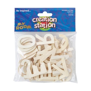 Wooden Letters Capital Alphabet Educational and Craft 60 - Picture 1 of 2