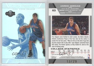 2007 Topps Co-Signers Silver Blue Foil /29 Jared Jordan Jamal Crawford Rookie RC