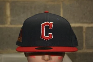 New Era Cleveland Guardians Indians Fitted Hat 125th Anniversary Sz 7 Blue Red - Picture 1 of 5
