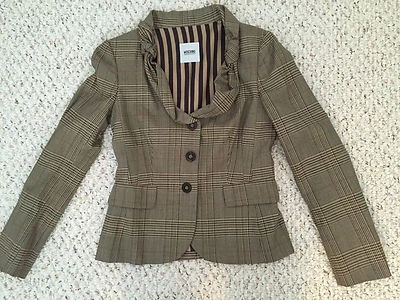 CHAQUETA BLAZER FEMENINA MOSCHINO CHEAPANDCHIC CUADROS AUTÉNTICA TRABAJO ELEGANTE 6 USADA EN EXCELENTE ESTADO Foto 1 de 4