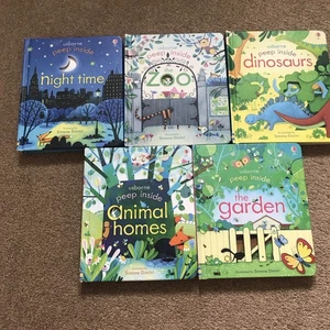 Usborne Peep Inside Boardbooks x 5 Bücher Konvolut Buch - Bild 1 von 13