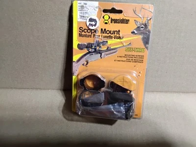 Ironsighter #706 Scope Ring  See-Thru  Mossberg 500 pump pre HD 97 w/6-48 holes - Image 1 of 2