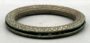 Brazalete sonajero tobillera brazo superior metal omaní africano vintage con diseño intrincado - Imagen 1 de 9