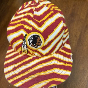 Vintage Washington Redskins Hat Snapback 90s Zubaz Zebra Print NFL Cap Sports - Picture 1 of 10