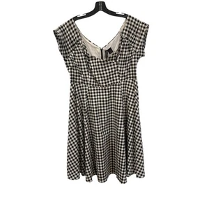 Retro Chic By Torrid Off Shoulder Swing Dress Gingham A Line Rockabilly NWT - Picture 1 of 11