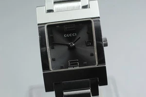 Rare Gray [Exc+5] Gucci 7700L Square Silver Gray Quartz Women's watch Swiss Made - Picture 1 of 11