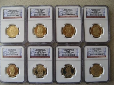NGC PF 69 Ultra Cameo First- Eight  Presidents 8 Coin Set ALL PF69 UC NGC - Image 1 of 4