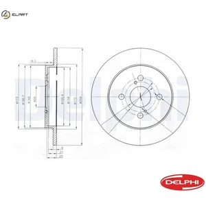 2x BRAKE DISC BG4055 FOR TOYOTA 1KR-FE 1.0L 3cyl YARIS1NR-FE 1.3L 2SZ-FE 1.3L - Picture 1 of 9