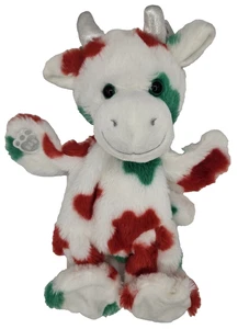 Build A Bear Christmas Cow Plush Never Been Stuffed Green Red BAB New w/ Tags - Picture 1 of 8