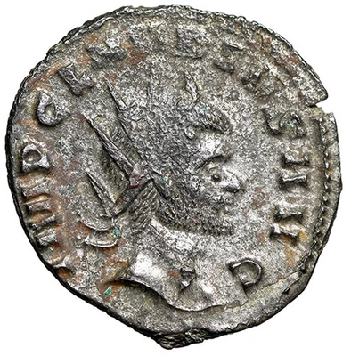 GOOD EMPEROR Silvered Roman Coin w COA Claudius II Gothicus CERTIFIED AUTHENTIC - Image 1 of 4