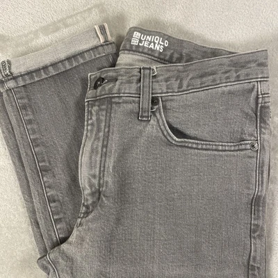 Uniqlo Selvedge Denim Jeans Grey Color Skinny Fit Mens Size 31 x 34 - Image 1 of 4