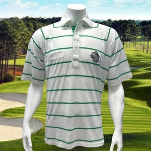 Polo da golf vintage anni 80-90 University of South Florida Bulls USF bianca verde - Foto 1 di 12