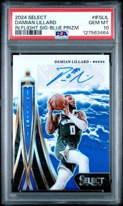 2024-25 Panini Select - Firmas en vuelo Damian Lillard #IFS-LIL azul/49 - Imagen 1 de 2