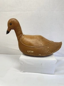 VTG 50’s Leather Abercrombie & Fitch Duck Doorstop Dimitri Omersa Sarreid Spain - Picture 1 of 7