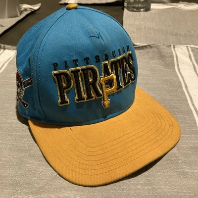 Pittsburgh Pirates Blue Yellow Embroidered Hat ‘47 Brand Snap Back One Size - Image 1 of 4