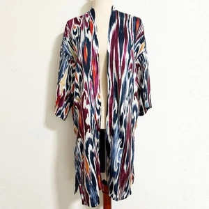 Chicos Western Ikat Satin Kimono Cardigan Größe XS - Bild 1 von 16