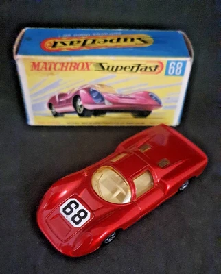 Caja de fósforos original Lesney Superfast número 68. Porsche 910. Hecho en Inglaterra 1970. Foto 1 de 4