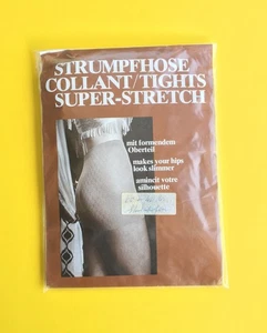 Außergewöhnliche Nylonstrumpfhose Vintage SUPER-STRECH, BRAUN, Gr.: 2, 30-40 den - Bild 1 von 5
