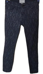 Current Elliot Jeans Women's Size 25 x 32 Ankle Skinny Black Antique Lace Junior - Picture 1 of 12