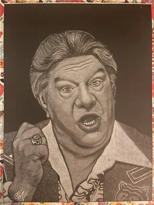 Jerry Clower Reverse Charcoal Original Portrait Hand Drawn Signed - Picture 1 of 1