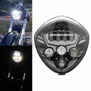 Black 60W LED Motorcycle Headlight For Victory Cross Country Magnum Hammer Vegas - Bild 1 von 24